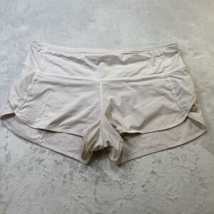 Lululemon Womens Speed Up Shorts *2.5" OFF White Size 8 Running Training